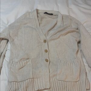 Jenni Kayne Beige Button-Up Cardigan